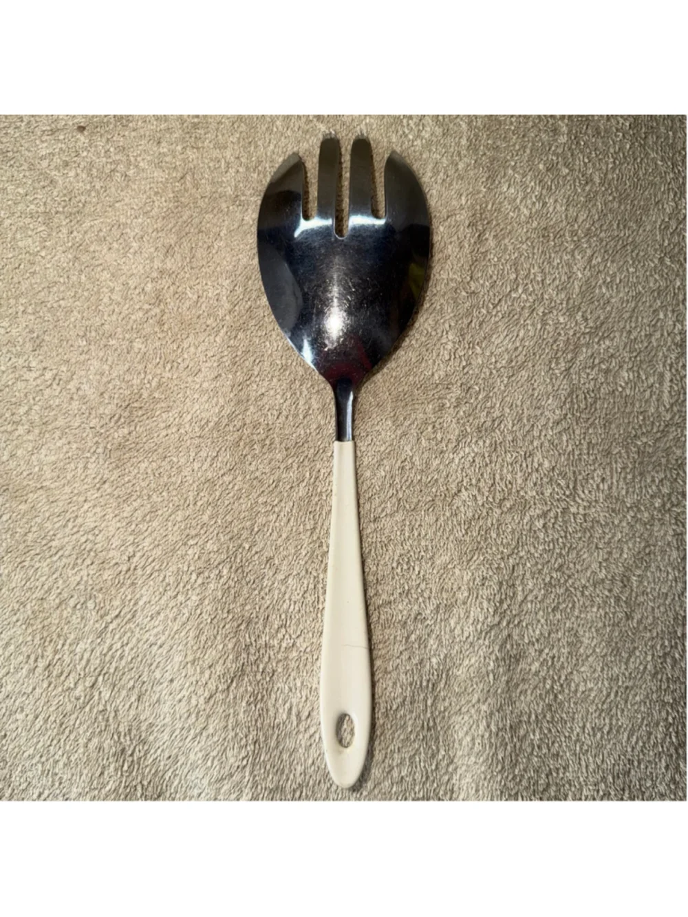Vintage 1970s Corelle Spice of Life Serving Salad Spoon/Spork Utensil